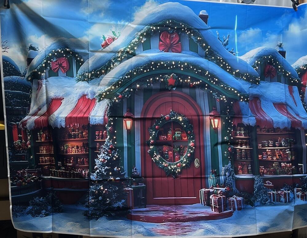 Christmas Garage Door Banner Cover Decoration Large Snowy Holiday Winter Mural 8
